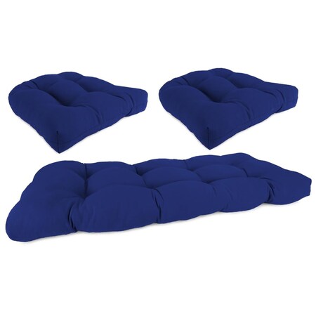 Jordan Manufacturing Jordan Manufacturing 9900PK1-2427D Wicker Set; Veranda Cobalt - 3 Piece 9900PK1-2427D